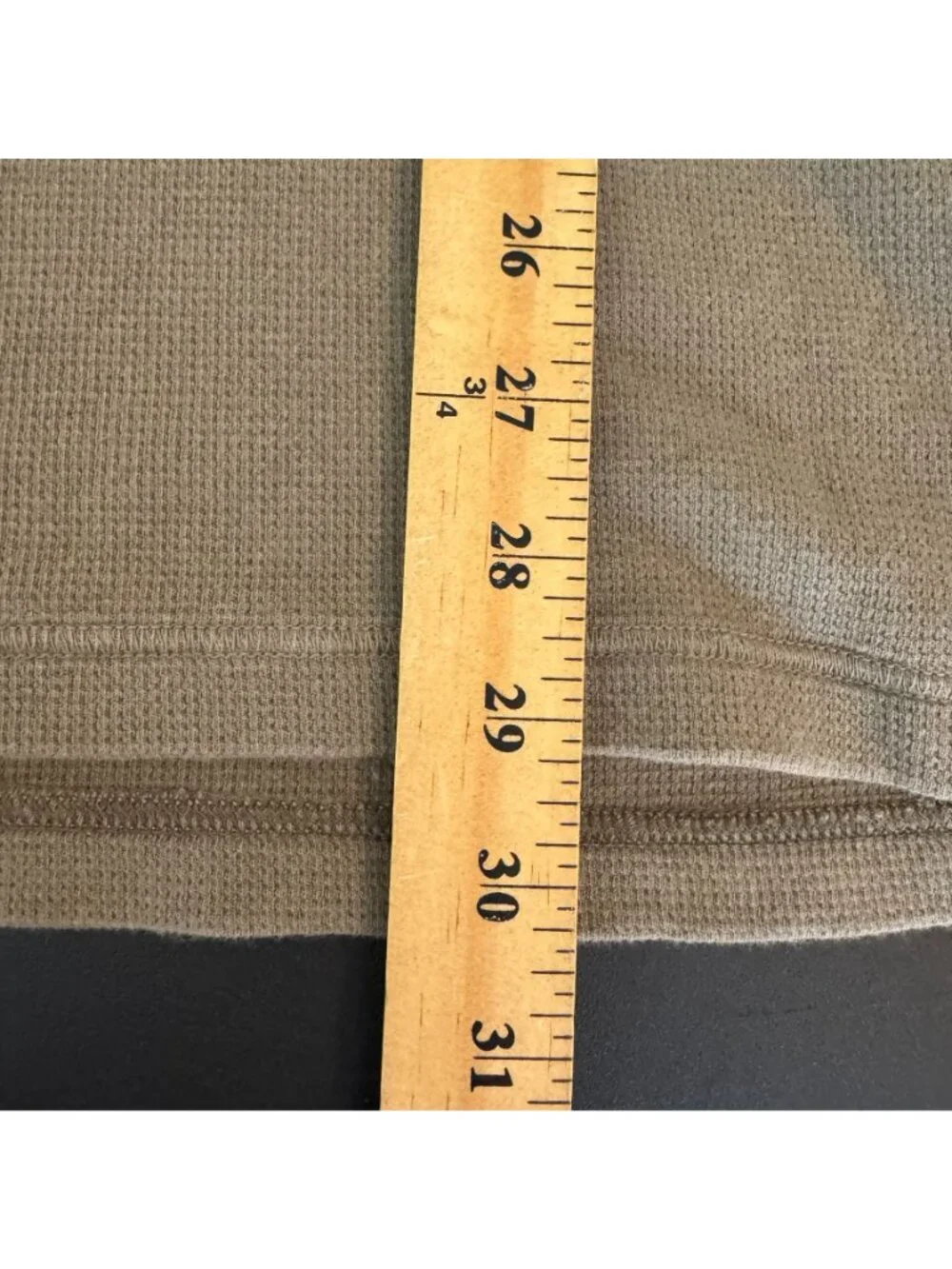 Martin + Osa Olive Green Short Sleeve Waffle Knit Henley T-Shirt, Size XL - Picture 5 of 5